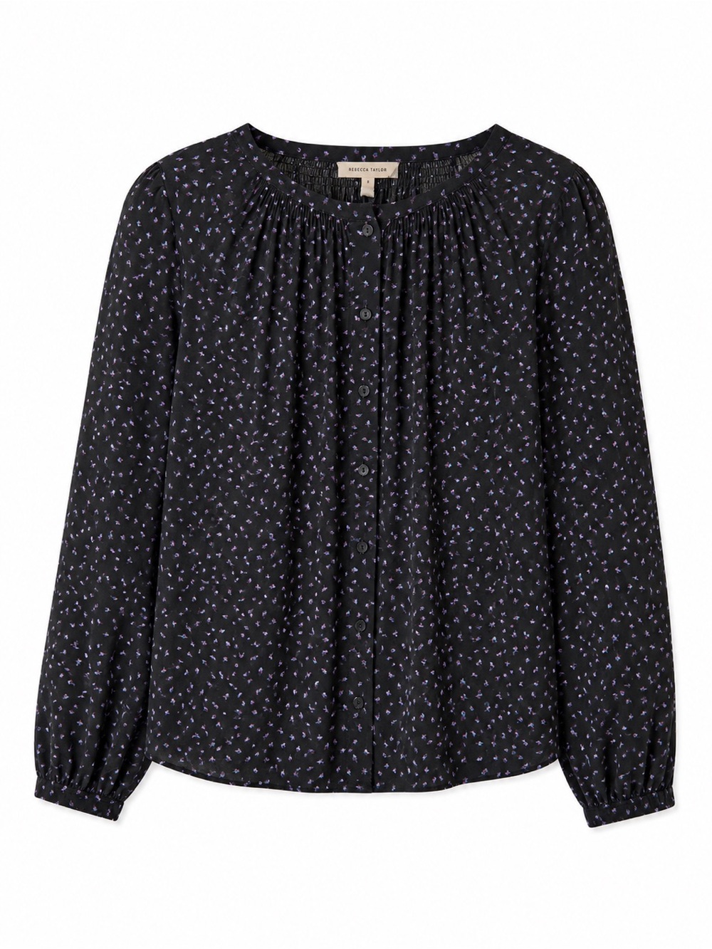 Rebecca Taylor Silk Ditsy Print Blouse EUC Size 8 Beautiful